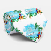 Beach Tropical Music Stropdas (Opgerold)