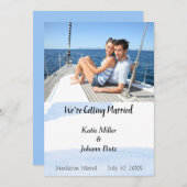 Beach Tropical Nautical Photo Save the Date (Voorkant / Achterkant)