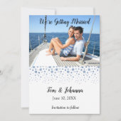 Beach Tropical Nautical Photo Save the Date Kaart (Voorkant)