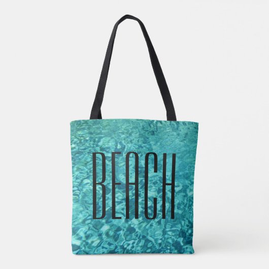 Beach Tropical Ocean Waves Summer Vacking Tote Bag (Achterkant)