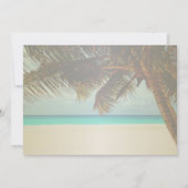 Beach Tropical, Palm Invitation Kaart (Achterkant)