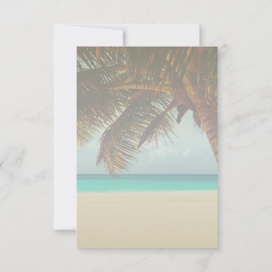 Beach Tropical, Palm Reception Kaart (Achterkant)
