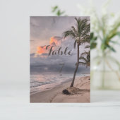 Beach Tropical, Palm Table Kaart (Staand voorkant)