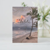 Beach Tropical, Palm Table Kaart (Staand voorkant)
