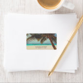 Beach Tropical, Palm Wedding Label (Insitu)