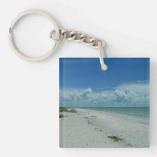 Beach Tropical Paradise Island Foto Sleutelhanger (Voorkant)