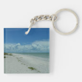 Beach Tropical Paradise Island Foto Sleutelhanger (Achterkant)