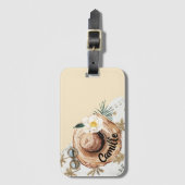 Beach Tropical Personalized Bagagelabel (Voorkant (verticaal))