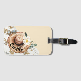 Beach Tropical Personalized Bagagelabel