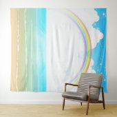 Beach Tropical Photo Background Tapestry Wandkleed (In Situ (horizontaal))