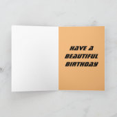 BEACH TROPICAL SUNSET ART BEAUTIFUL BIRTHDAY KAART (Binnen)