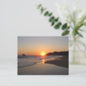 Beach Tropical Sunset Briefkaart (Staand voorkant)