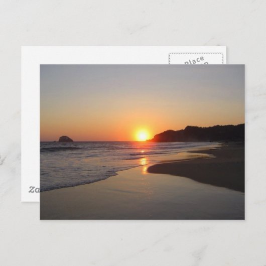 Beach Tropical Sunset Briefkaart (Voorkant / Achterkant)