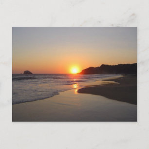 Beach Tropical Sunset Briefkaart