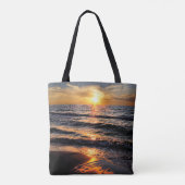 Beach Tropical Sunset Tote Bag (Achterkant)