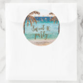 beach tropical sweet 16 favors sticker (Tas)