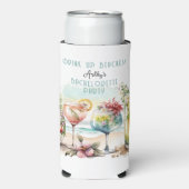 Beach Tropical Thlekte Cocktails Bachelorette Part Seltzer Blikjeskoeler (Seltzer Voorkant)