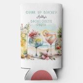 Beach Tropical Thlekte Cocktails Bachelorette Part Seltzer Blikjeskoeler (Achterkant)