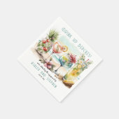 Beach Tropical Thlekte Cocktails Engagement Party Servet (Hoek)