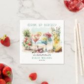 Beach Tropical Thormed Cocktails Retirement Party Servet (Insitu)