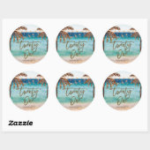 Beach Tropical Twenty First 21st Birthday sticker (Vel)