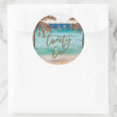 Beach Tropical Twenty First 21st Birthday sticker (Tas)