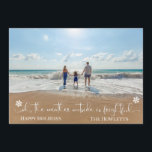 Beach Tropical Vacation Holiday, kerstfoto Feestdagenkaart<br><div class="desc">Dit ontwerp werd gecreeerd door digitale kunst. Het kan op het gebied worden gepersonaliseerd dat door de foto en/of de tekst te veranderen wordt verstrekt. Of het kan worden aangepast door de klik te kiezen om de andere optie aan te passen en de kleur op de achtergrond te verwijderen of...</div>
