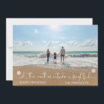 Beach Tropical Vacation Holiday, kerstfoto Feestdagenkaart<br><div class="desc">Dit ontwerp werd gecreeerd door digitale kunst. Het kan op het gebied worden gepersonaliseerd dat door de foto en/of de tekst te veranderen wordt verstrekt. Of het kan worden aangepast door de klik te kiezen om de andere optie aan te passen en de kleur op de achtergrond te verwijderen of...</div>