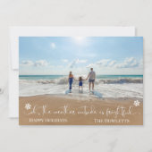 Beach Tropical Vacation Holiday, kerstfoto Feestdagenkaart (Voorkant)