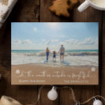 Beach Tropical Vacation Holiday, kerstfoto Feestdagenkaart<br><div class="desc">Dit ontwerp werd gecreeerd door digitale kunst. Het kan op het gebied worden gepersonaliseerd dat door de foto en/of de tekst te veranderen wordt verstrekt. Of het kan worden aangepast door de klik te kiezen om de andere optie aan te passen en de kleur op de achtergrond te verwijderen of...</div>