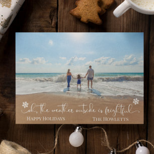 Beach Tropical Vacation Holiday, kerstfoto Feestdagenkaart