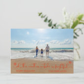 Beach Tropical Vacation Holiday, kerstfoto Feestdagenkaart (Staand voorkant)