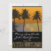 Beach Tropical Wedding Invitations Kaart (Voorkant)