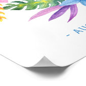 Beach tropical wreatous bruiloft welkomstbord poster (Hoek)