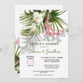 Beach Tropisch Floral Shadows Couple's Shower Kaart (Voorkant / Achterkant)