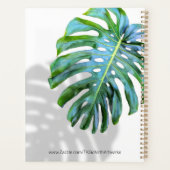 Beach/Tropisch lef w Shadow White Wood Jouw naam Planner (Achterkant)