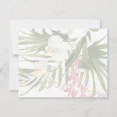 Beach tropisch roze witte Florenz Elegant Bedankkaart (Achterkant)