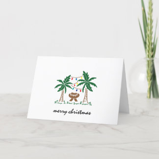 Beach/Tropische kerstkaart Feestdagen Kaart