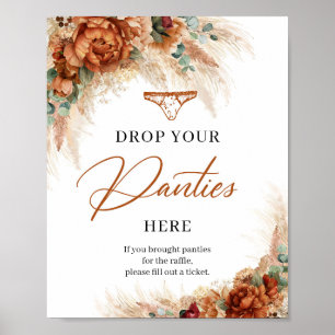 Beach tropische terracotta Laat je panties hier va Poster