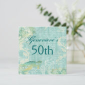 Beach tropische verjaardagsfeestje CUSTOM Kaart (Staand voorkant)