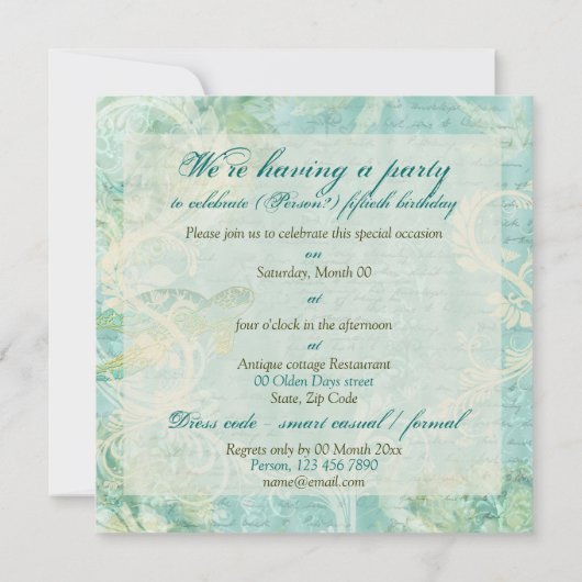 Beach tropische verjaardagsfeestje CUSTOM Kaart (Achterkant)