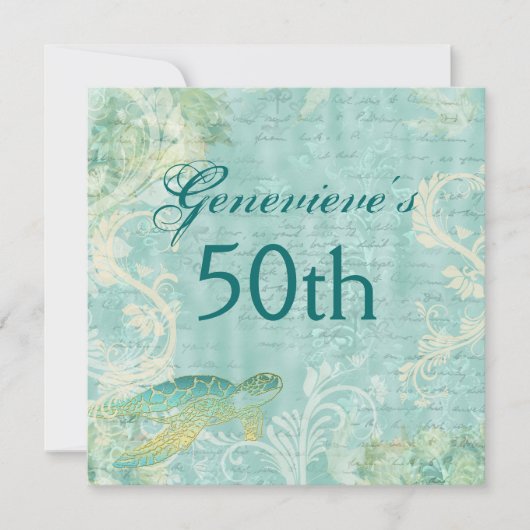 Beach tropische verjaardagsfeestje CUSTOM Kaart (Voorkant)