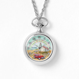 Beach Truck Lighthouse Horloge