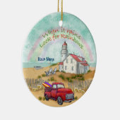 Beach Truck Lighthouse Keramisch Ornament (Rechts)