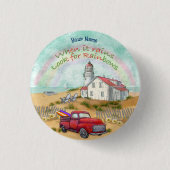 Beach Truck Lighthouse knop Ronde Button 3,2 Cm (Voorkant)