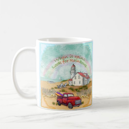 Beach Truck Lighthouse Koffiemok (Links)