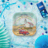 Beach Truck Lighthouse Papieren Bordje (Feest)