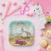 Beach Truck Lighthouse Papieren Bordje (Feest)