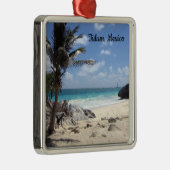 Beach Tulum, Mexico - sun - vakantie - sierbloem Metalen Ornament (Rechts)
