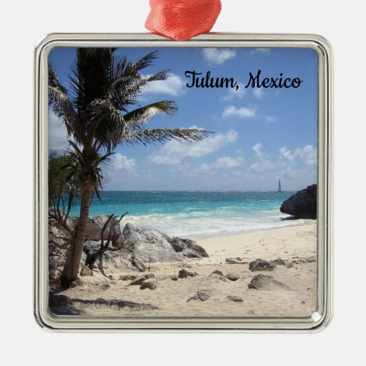 Beach Tulum, Mexico - sun - vakantie - sierbloem Metalen Ornament (Voorkant)